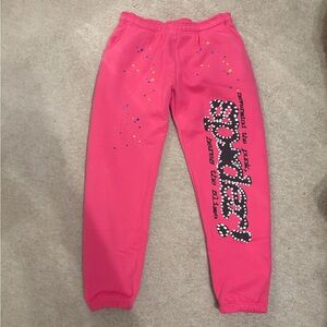 Pink Sp5der Sweatpants